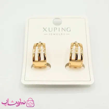 گوشواره حلقه‌ای پهن ژوپینگ طرحدار