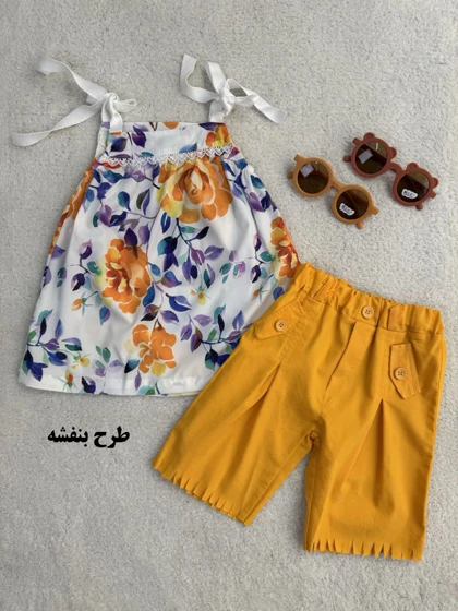 سارافون شلوارک گل‌دار