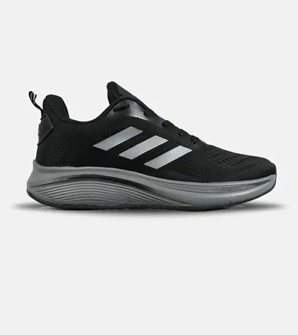 کفش کتانی مردانه و زنانه مشکی طوسی ADIDAS BONCE مدل 7470