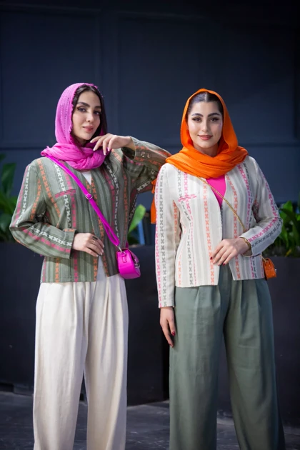 مانتو کت کنفی سجاف جیب هلال