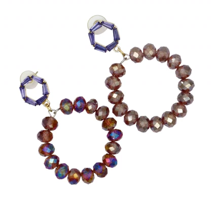 گوشواره دخترانه فانتزی مدل کریستالی