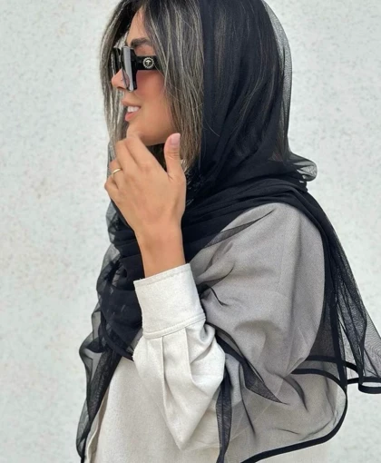 شال توری مشکی