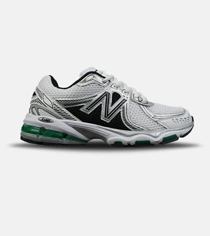 کفش کتانی مردانه و زنانه سفید مشکی سبز New Balance 860 V.02 مدل 9041