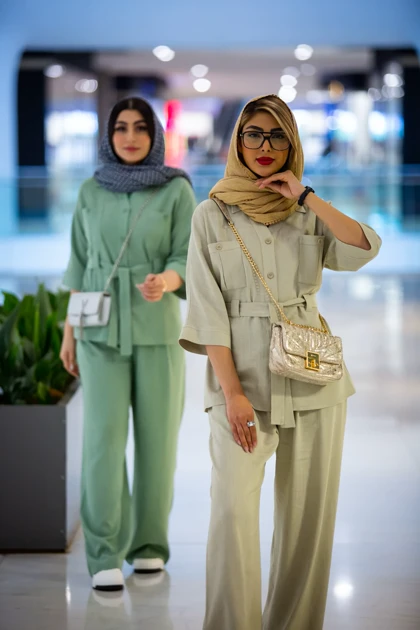 مانتو شلوار رایون دو جیب