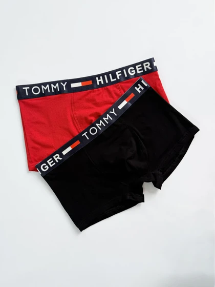 شورت پادار مردانه نخ پنبه جعبه ای تامی Tommy