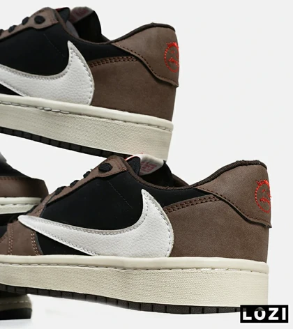 کفش کتانی مردانه قهوه ای مشکی نایک NIKE travis scott