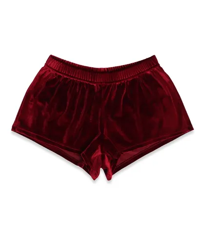 ست تاپ و شورتک مخمل Neev نیو کد 4605 زرشکی Wine
