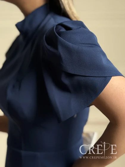 پیراهن عروسکی دکمه نما پاپیونی