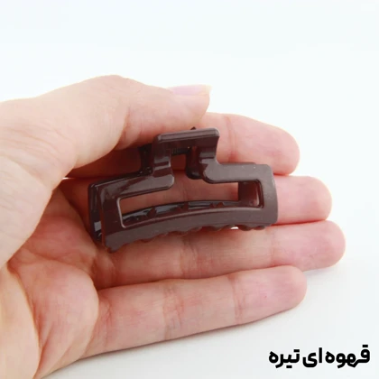 کلیپس دخترانه مدل مستطیلی کوچک دو رنگ