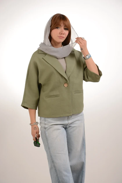 کت لینن زنانه جیب فیلتاب سارا