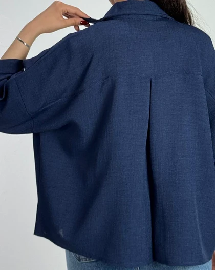 شومیز شانتون دو جیب  کد 500527