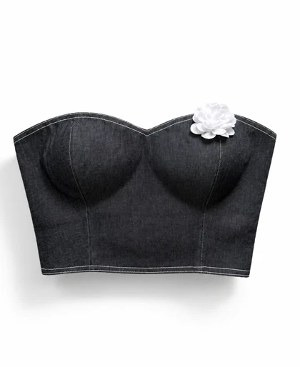 کراپ Denim Breeze
