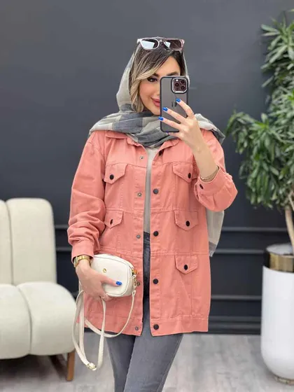 مانتو کتان شش جیب نما