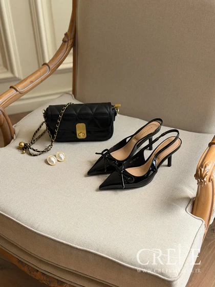 کفش ورنی پاپیونی پاشنه 8/5 سانت