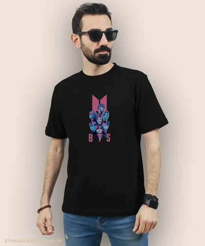 تیشرت مردانه و زنانه طرح بی تی اس کد 935
