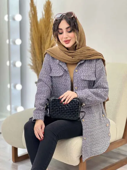 مانتو پائیزه بغل سه دکمه