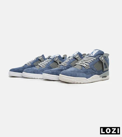 کتانی ساق‌دار مردانه آبی Nike air jordan 4