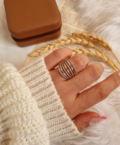 انگشتر ژوپینگ طرح طلا