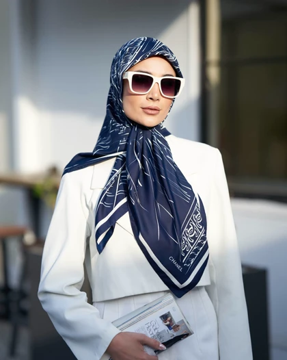 روسری ابریشم توییل قواره 90 30181