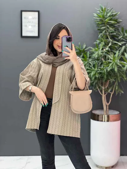 مانتو کوک دوزی آستین پاکتی
