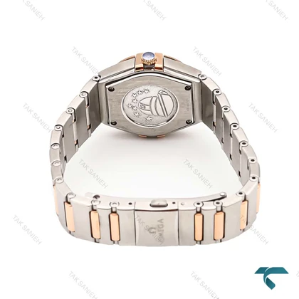 امگا کانسلیشن جدید زنانه دو رنگ رز صفحه صدفی ایندکس خط Omega-5854-L