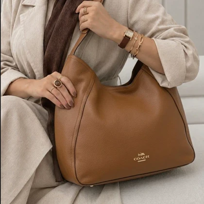 کیف زنانه دوقلو COACH (کوچ) کویین عسلی
