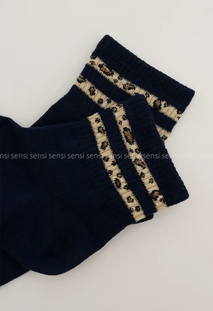 جوراب نیم ساق پلنگی کد1005605