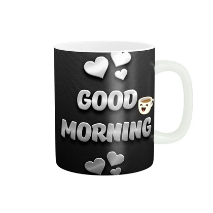 ماگ طرح جذاب صبح بخیر کد 481