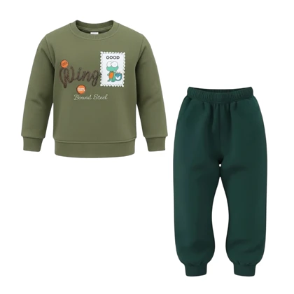 ست سویشرت و شلوار راحتی پسرانه مدل مارمولک PJ1387