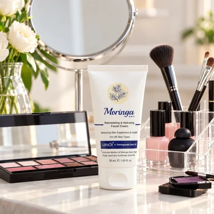 کرم آبرسان و جوان کننده صورت مورینگا امو مناسب انواع پوست 50ml