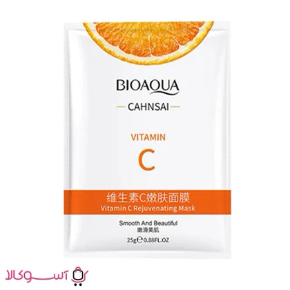 ماسک ورقه ای صورت بیوآکوا مدل ویتامین سی وزن 25 گرم