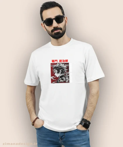 تیشرت مردانه و زنانه طرح شیطان کش شخصیت تانجیرو کد 937