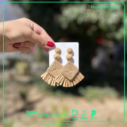 گوشواره حصیری بهار و تابستان کد gh1057