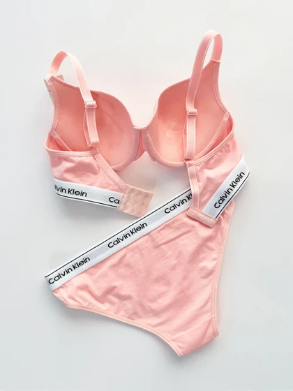 ست شورت اسلیپ و سوتین فنر دار نخ پنبه کلوین کلاین Calvin Klein