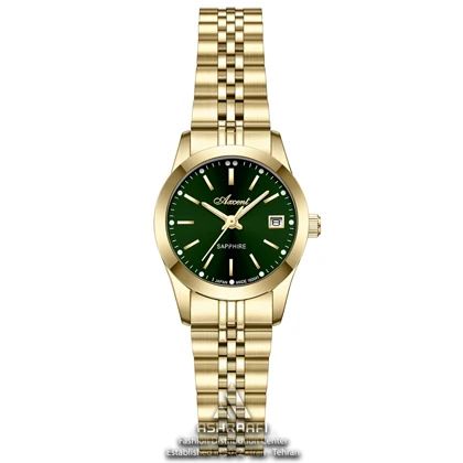 ساعت اکسنت بند طلایی Axcent AX160041GG