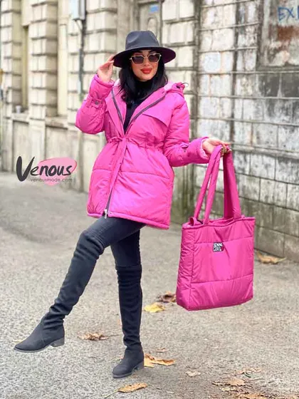 کاپشن کمرگت کیف دار