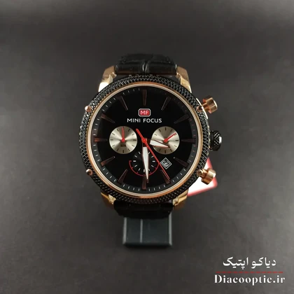 ساعت مچی مردانه اورجینال موتور ژاپنی برند مینی فوکوس سه موتور مدل Mf0010G.01 بند چرم