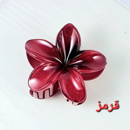 کلیپس مو زنانه مدل پلومریا بزرگ 8 سانتی متری کد G_Lnd1467