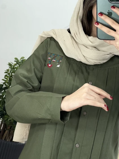 مانتو لینن گلدوزی سارگل(ایراد دار)