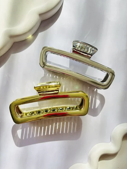 کلیپس مستطیل نقره ای- کد 1124