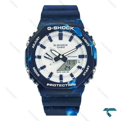ساعت مچی جیشاک GA2100 مردانه سرمه ای طرح دار GShock-8389-G
