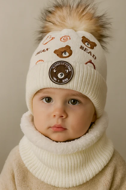 کلاه و شالگردن بچگانه دخترانه و پسرانه کپی