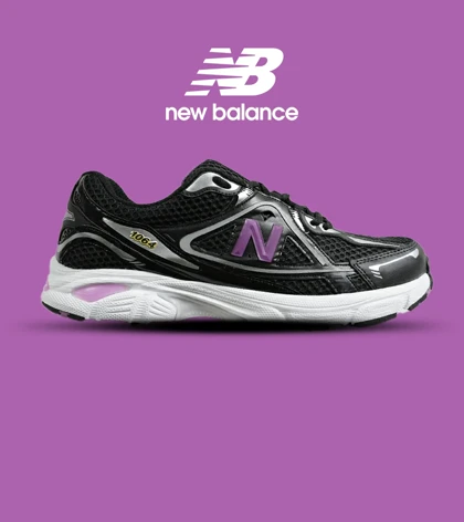 کفش کتانی مردانه و زنانه مشکی بنفش NEW BALANCE 1064 V.2 مدل 6364