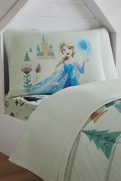 سرویس خواب یک نفره Özdilek مدل Frozen Love پنبه‌ای - کرم