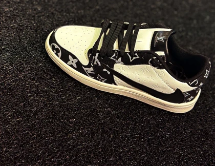 کتانی ایرفورس وان لویی ویتون سفید مشکی Nike air force 1 Louis Vuitton