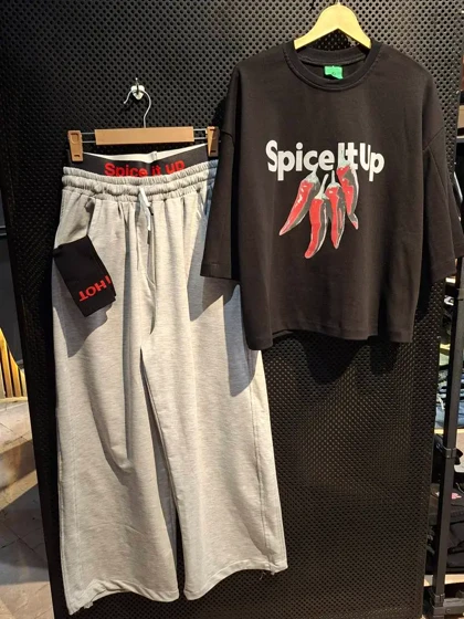 112359 - ست سه تکه تیشرت شلوار جوراب Spice it up