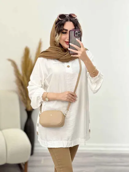 شومیز جلو بسته بغل سه دکمه