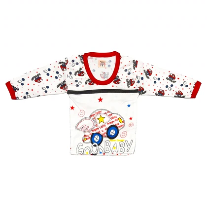 ست تیشرت آستین بلند و شلوار نوزادی مدل ماشین کد 037