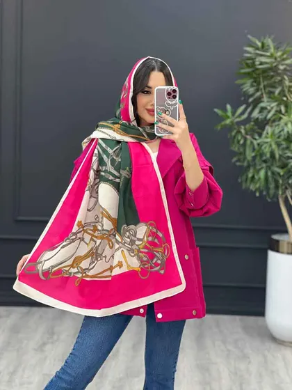 شال طرح زنجیر و طناب