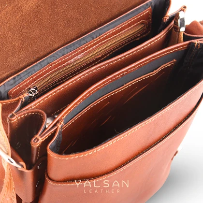 کیف دوشی مردانه چرم یلسان مدل رادمان کد 044-GC